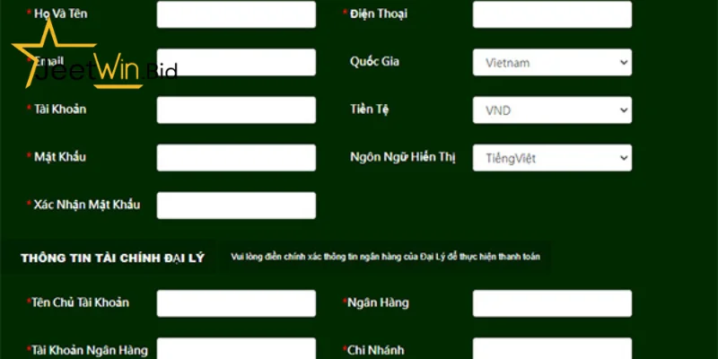 Chính Sách Đại Lý Jeetwin 4 Đăng ký làm đại lý sân chơi đơn giản.